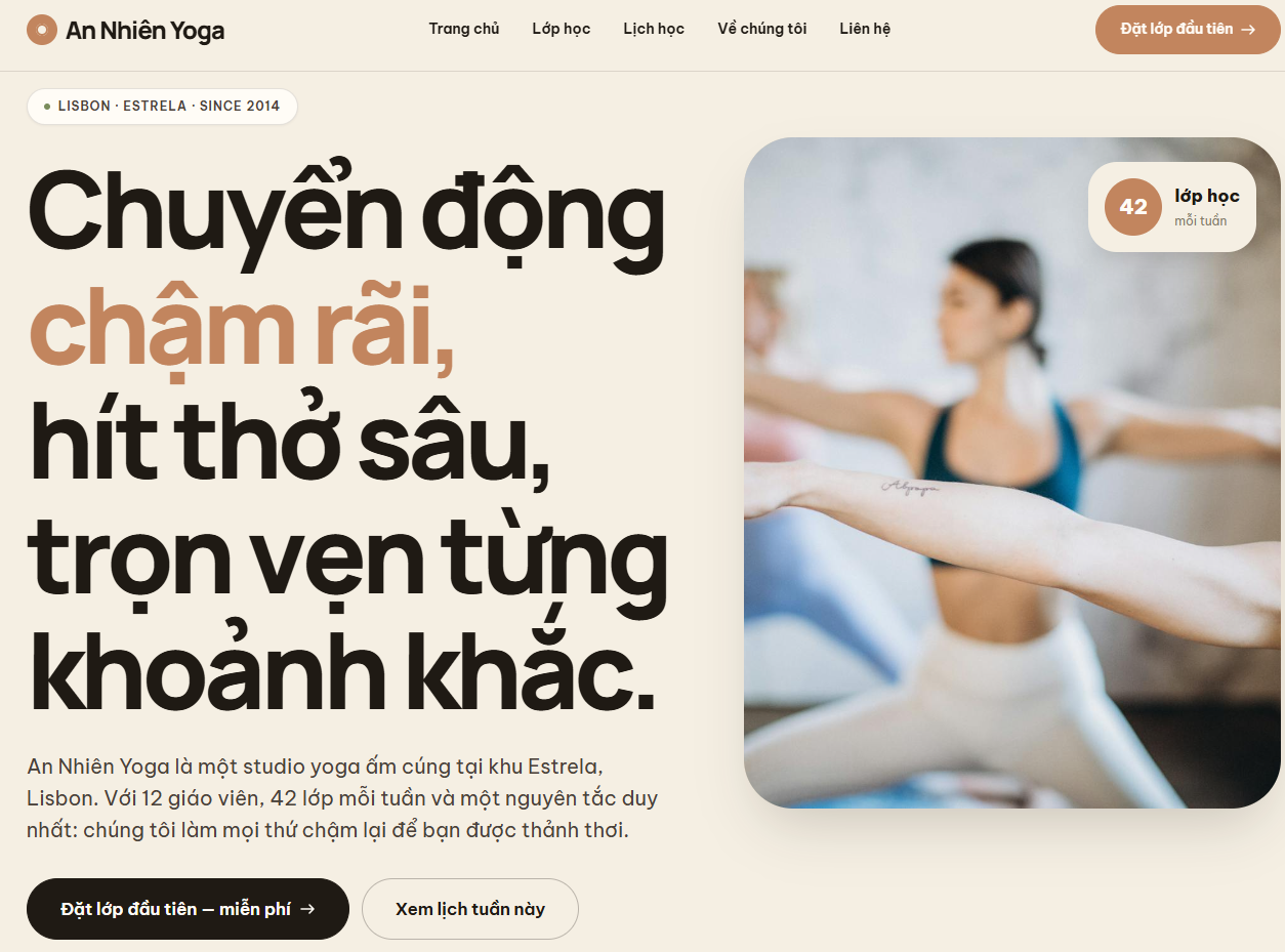 Lớp học Yoga - Sức khỏe & Thể chất